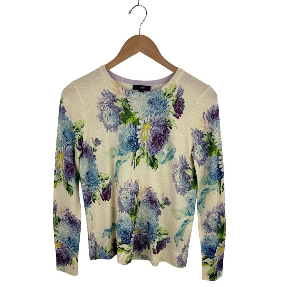 J. Crew Margot Merino Wool Sweater in Vintage Floral